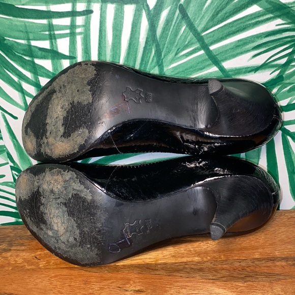 Tory Burch Caroline Black Patent Leather Heels Women’s 8 M - Picture 8 of 10